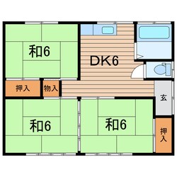 相馬駅 徒歩16分 1階の物件間取画像